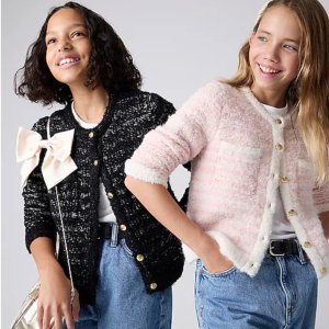 就要这个范儿 J.Crew 儿童服饰折上折 封面小香风夹克$24